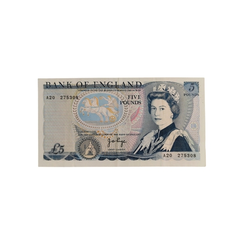 515 - BANK OF ENGLAND £5 BANKNOTE J.B.PAGE