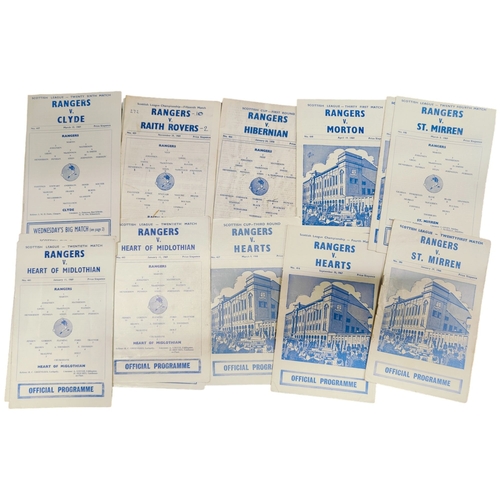 80 - COLLECTION OF 1960S RANGERS PROGRAMMES