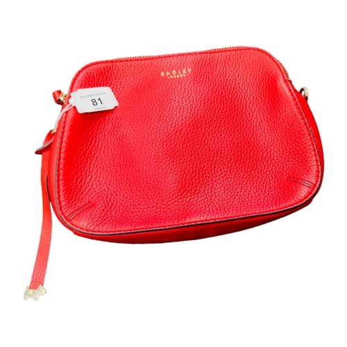 81 - RADLEY RED DESIGNER SHOULDER BAG