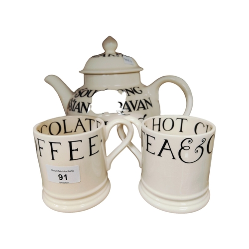 91 - EMMA BRIDGEWATER TEA FOR TWO