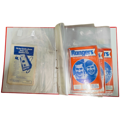 97 - FOLDER OF 1975-1976 RANGERS PROGRAMMES