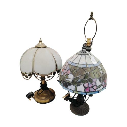 127 - 4 TIFFANY STYLE LAMPS