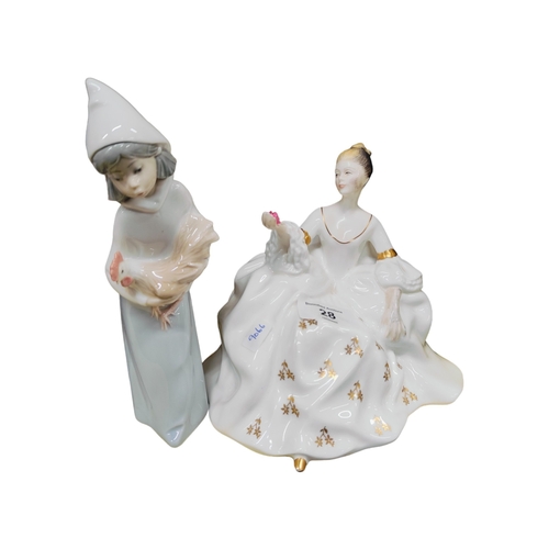 28 - ROYAL DOULTON AND LLADRO FIGURE