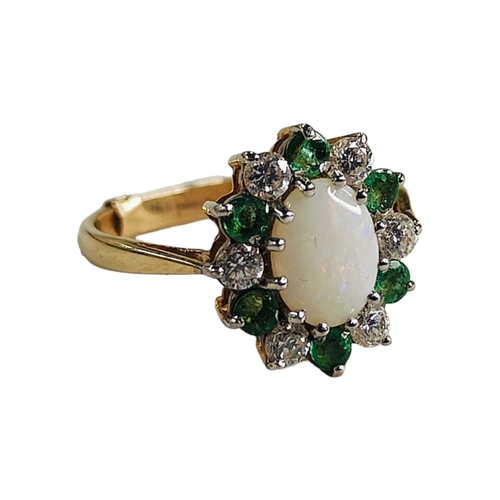 330 - 9 CARAT GOLD OPAL DRESS RING