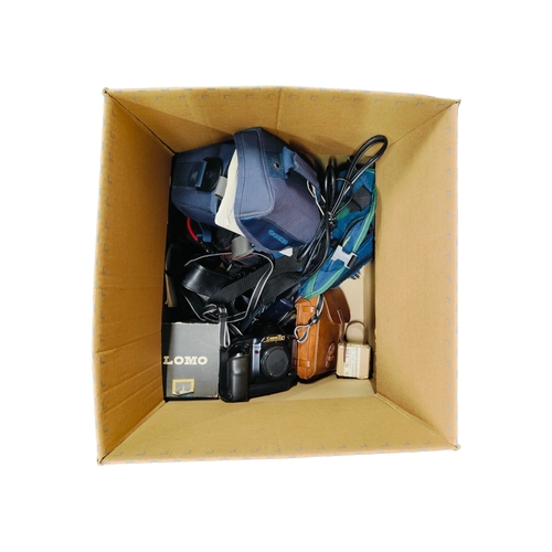 34 - BOX OF CAMERAS