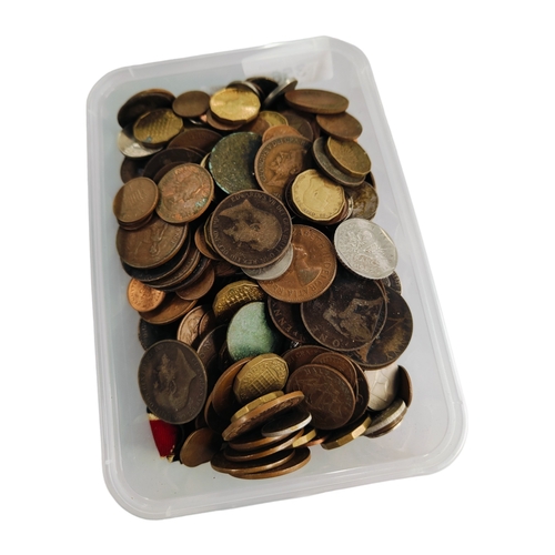 356 - BOX OF COINS AND BANK NOTES