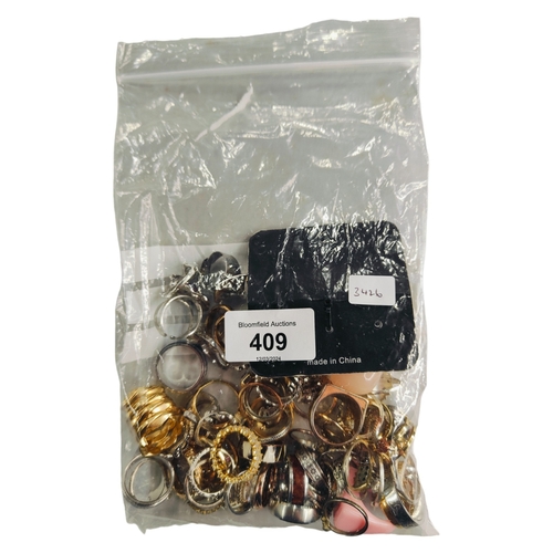 409 - BAG OF DRESS RINGS