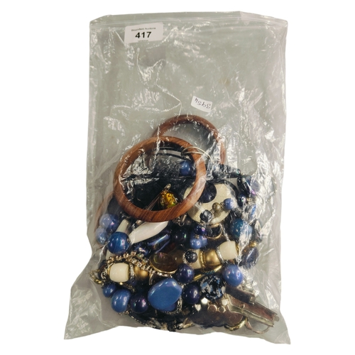 417 - BAG LOT OF JEWELLERY