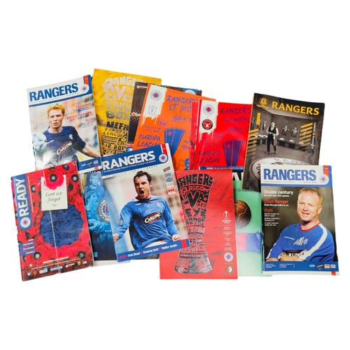 57 - BUNDLE OF RANGERS PROGRAMMES