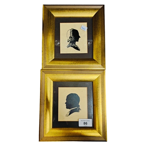 86 - PAIR OF FRAMED SILHOUETTES