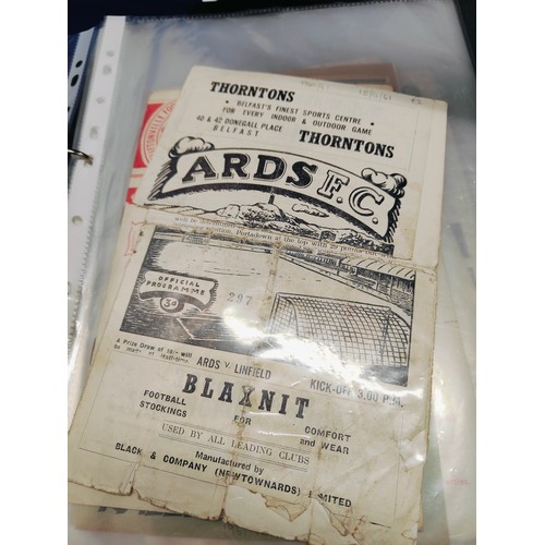 46 - FOLDER OF EARLY IRISH LEAGUE PROGRAMMES