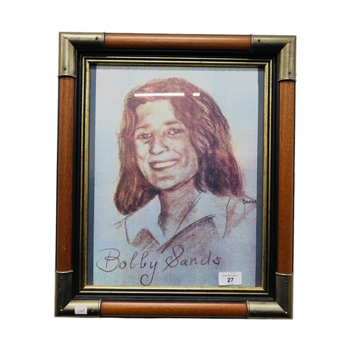 27 - FRAMED BOBBY SANDS PRINT