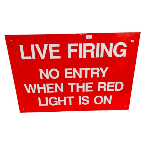 4 - ARMY SHOOTING RANGE SIGN