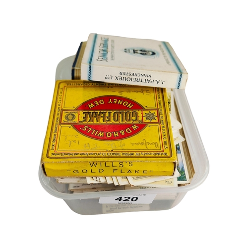 420 - BOX OF CIGARETTE CARDS