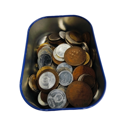 422 - TIN OF COINS