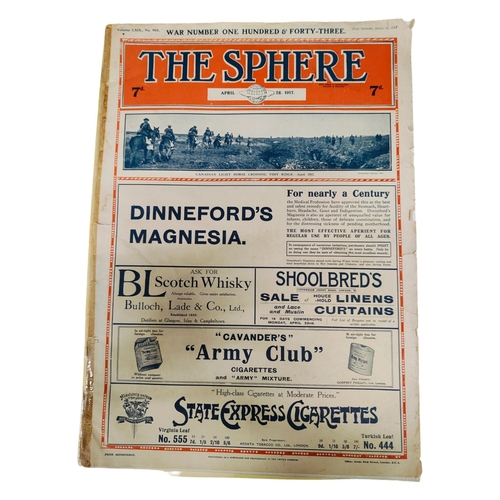 45 - WORLD WAR I - SPHERE NEWSPAPER 28TH APRIL 1917