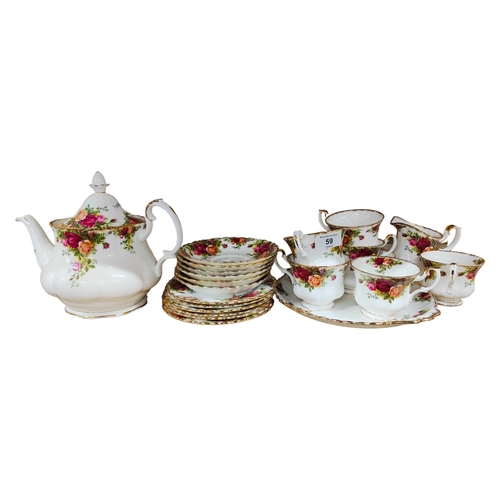 59 - ROYAL ALBERT COUNTRY ROSE TEA SET