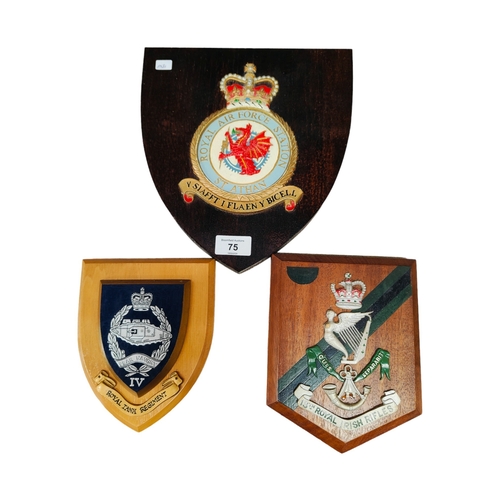 75 - 3 MILITARY PLAQUES