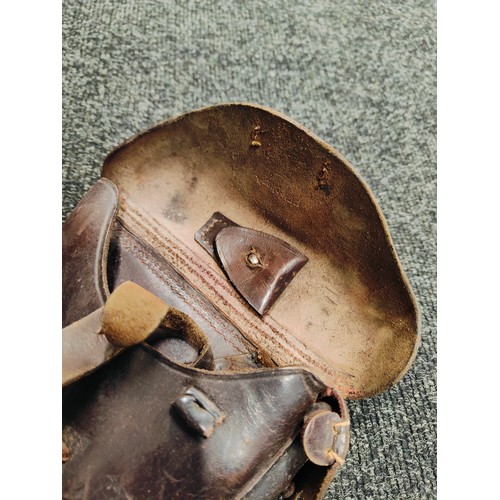 13 - WORLD WAR I BROWN LEATHER OFFICERS HOLDSTER