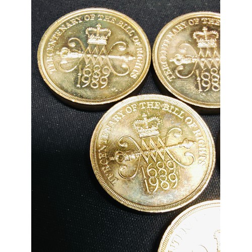 426 - 6 TWO-POUND COINS: 1989