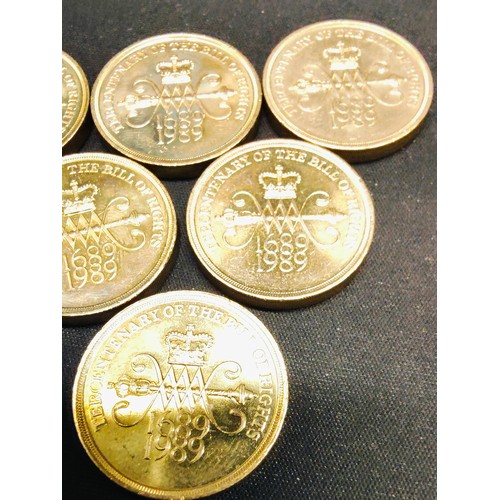 426 - 6 TWO-POUND COINS: 1989