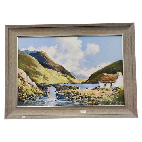 104 - FRAN FIT - OIL ON BOARD - IRISH LANDSCAPE 75CM X 50CM