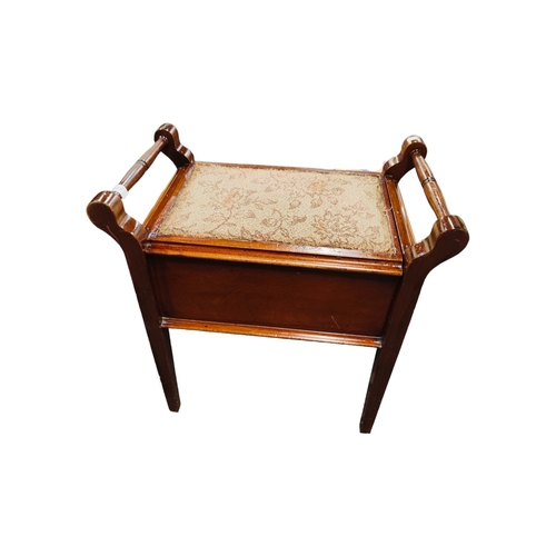 127 - ANTIQUE PIANO STOOL