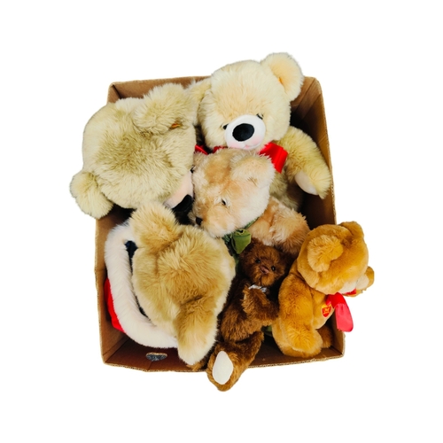 31 - BOX OF SOFT TEDDY BEARS