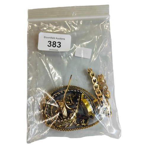 383 - BAG OF LADIES WATCHES & EARRINGS