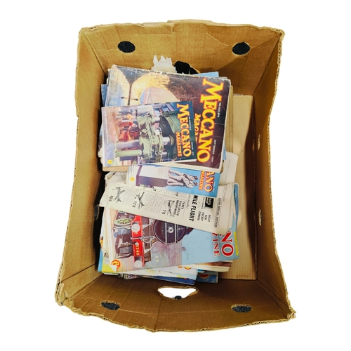 39 - BOX OF OLD MECCANNO MAGAZINES