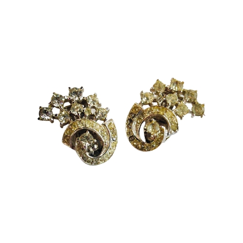 415 - DESIGNER GEM SET CLIP ON VINTAGE EARRINGS BY 