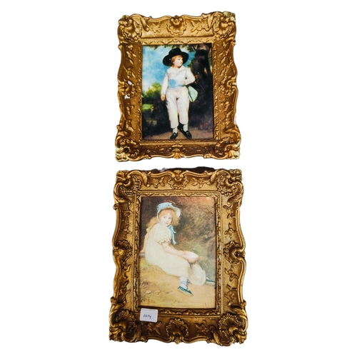 55 - PAIR OF MINIATURE GILT FRAME PICTURES