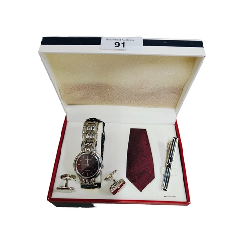 91 - GENTS BOXED WATCH GIFT SET