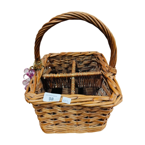 98 - VINTAGE 4 BOTTLE WINE BASKET