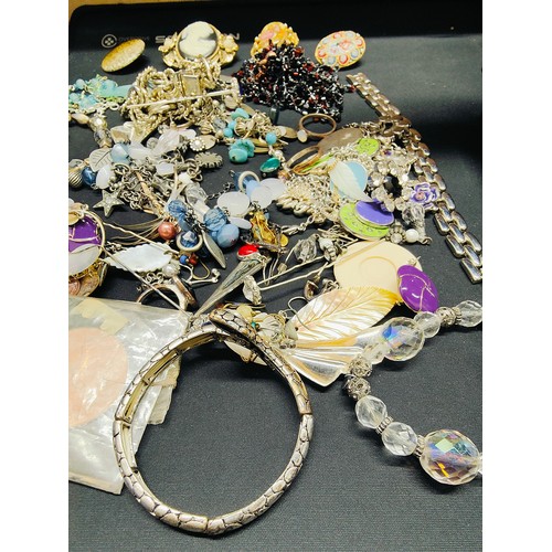 396 - BAG OF COSTUME JEWELLERY