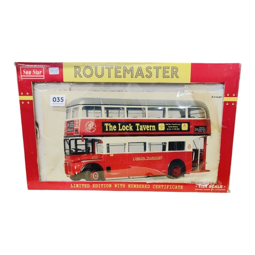 35 - BOXED ROUTEMASTER MODEL BUS