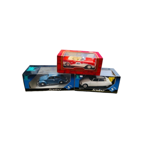 4 - 3 BOXED LARGER SCALE MODEL CARS