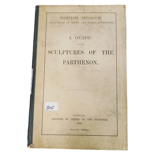 113 - BOOK - THE BILL PARKER COLLECTION - A GUIDE TO THE SCULPTURES OF THE PARTHENON IN THE BRITISH MUSEUM... 