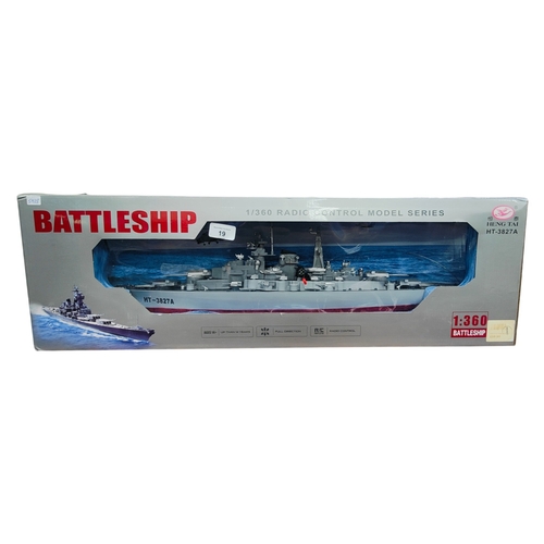 19 - LARGE SCALE MODEL BATTLESHIP