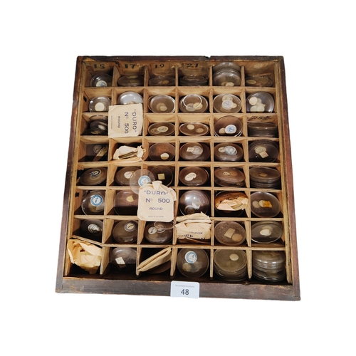 48 - BOX OF ORIGINAL POCKET WATCH GLASSES