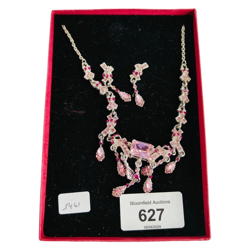 627 - NECKLACE & EARRING SET (BOXED)