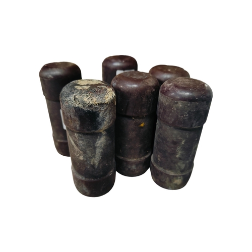 80 - COLLECTION OF OLD RUBBER BATON ROUNDS