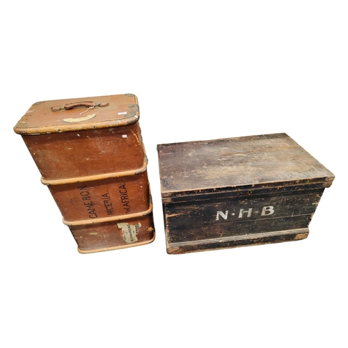 20 - 2 ANTIQUE TRUNKS