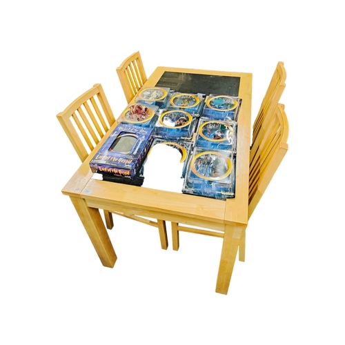 235 - MODERN DINING TABLE & 4 CHAIRS