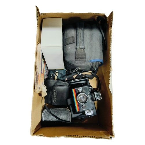 244 - BOX OF CAMERAS