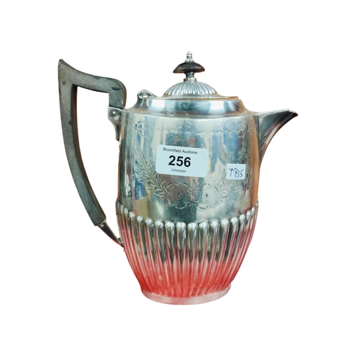 256 - GEORGIAN STYLE ANTIQUE COFFEE POT