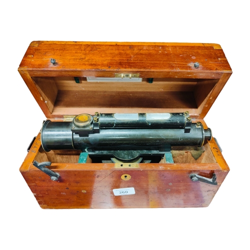 260 - ANTIQUE BOXED THEODOLITE