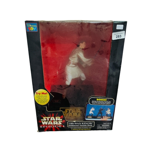 283 - BOXED STARWARS OBI-WAN KENOBI INTERACTIVE MONEY BOX