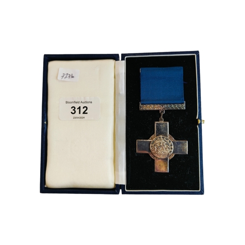 312 - COPY GEORGE CROSS MEDAL IN CASE