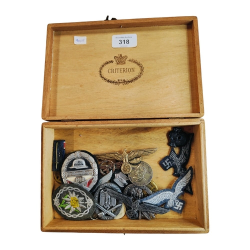 318 - BOX OF GERMAN BADGES